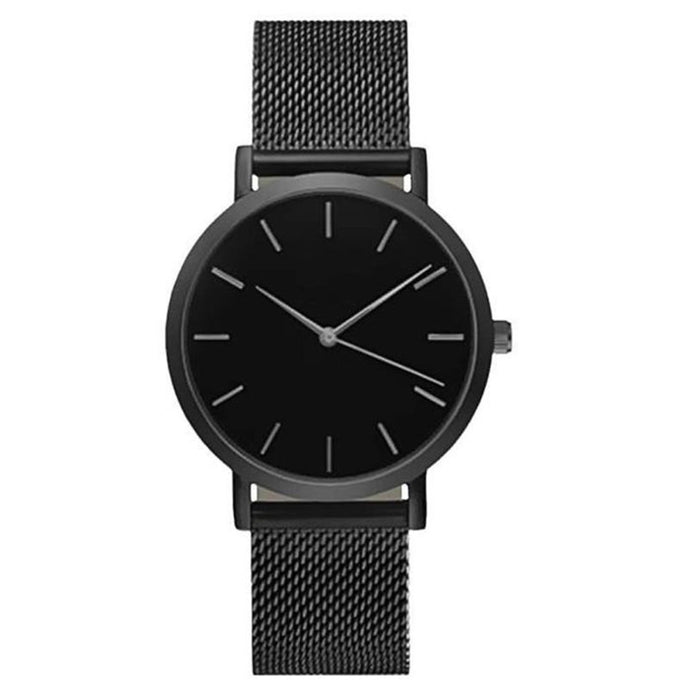 Fashion Stainless Steel Mesh Watch Men And Women Ultra Thin Mesh Quartz Watch