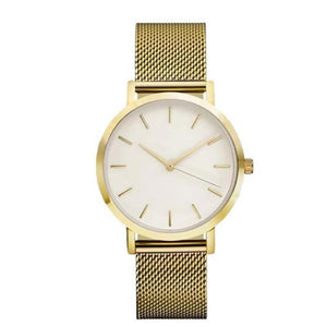 Fashion Stainless Steel Mesh Watch Men And Women Ultra Thin Mesh Quartz Watch